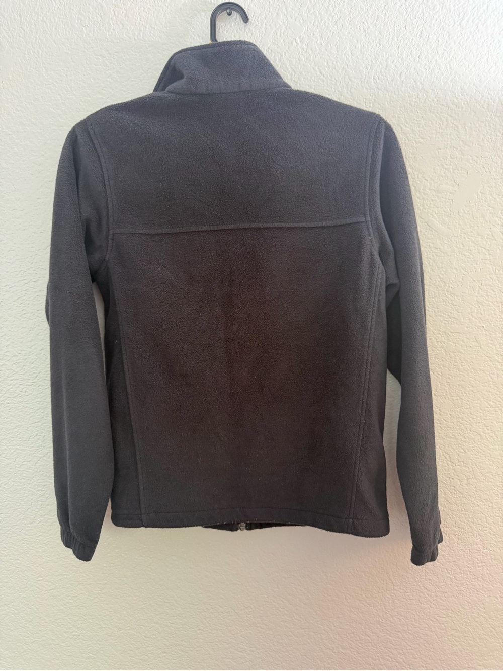 Columbia Fleece Full Zip Jacket Mens Small Black Steens Mountain Coat Logo Patch - Picture 5 of 7